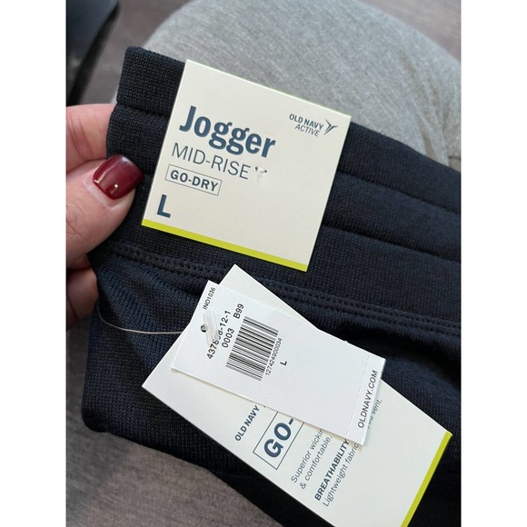 Old Navy Active Mens Joggers Size Large Navy Blue Mid Rise O6 - Picture 3 of 8